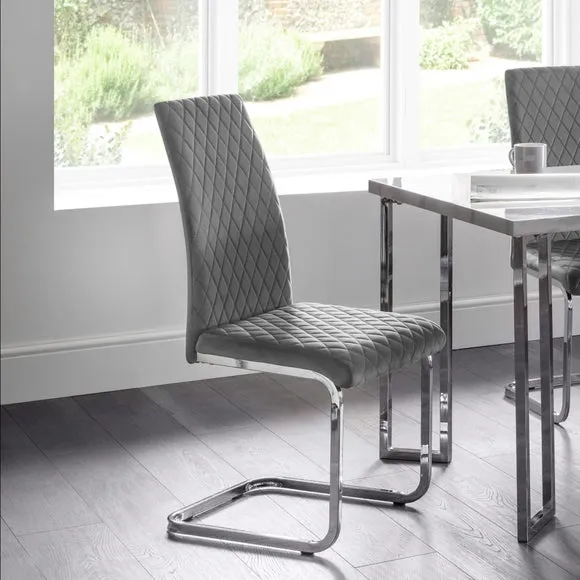 Calabria Set of 4 Dining Chairs, Velvet