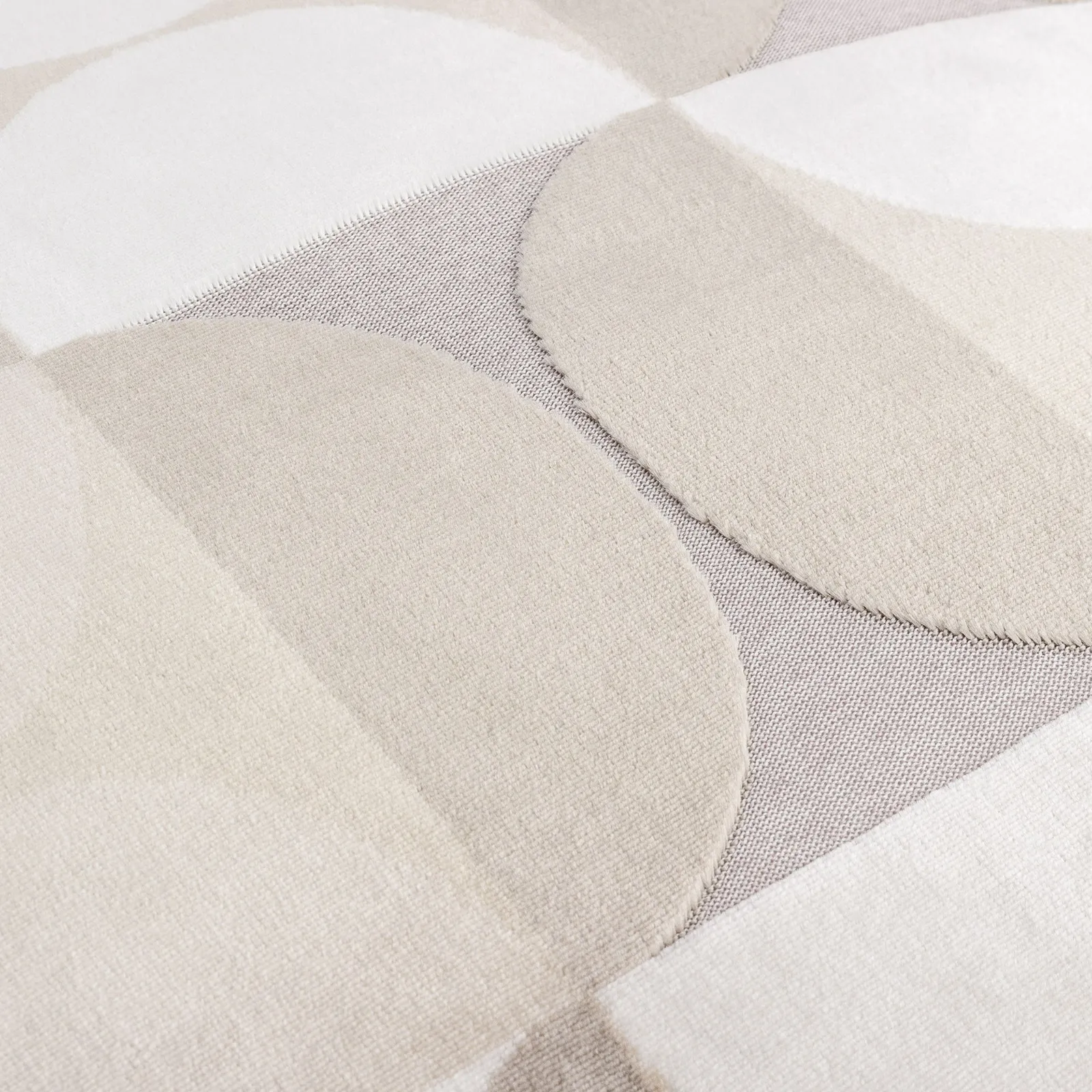 Paoletti Bardot Cut Velvet Retro Cushion in Natural 5