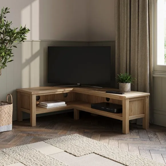 Olney Open Corner TV Unit for TVs up to 55" 1