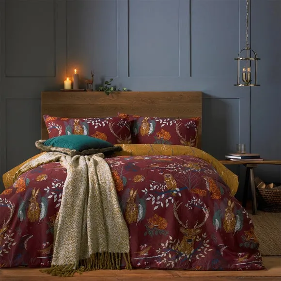 Furn. Riva Forest Fauna Duvet Cover & Pillowcase Set 1