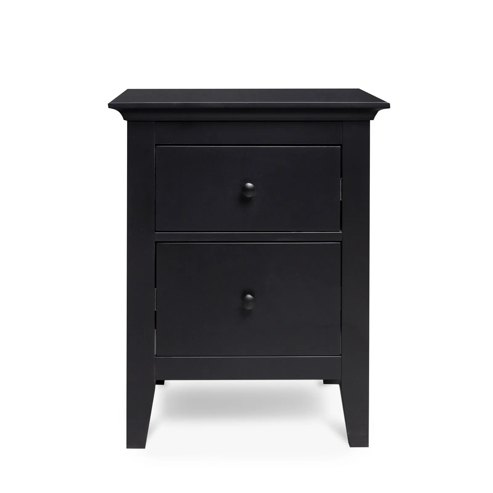 Lynton Black Bedside Table Black