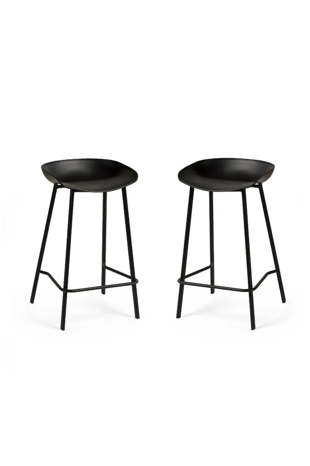 Julian Bowen Renzo Plastic Bar Stool (Set of 2) in Black 3