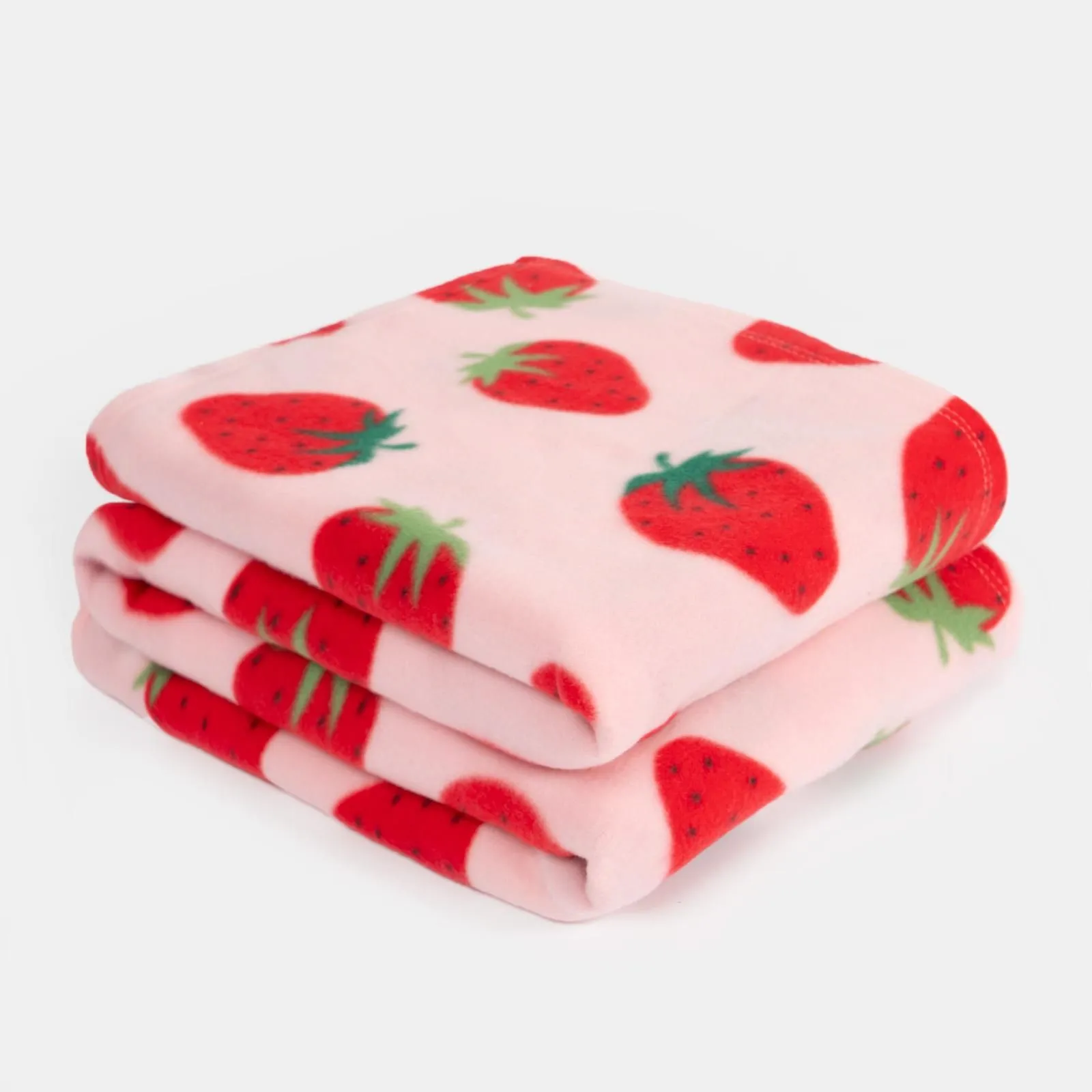 OHS Wholesale Strawberry 10 x Fleece Blanket Sofa Throw Joblot in Light Pink