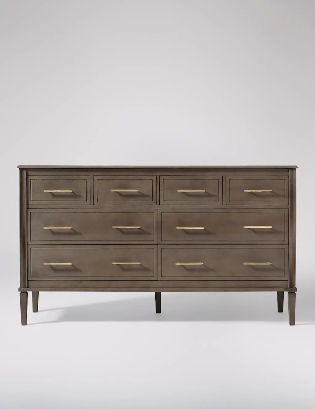 Swoon Claudine Mango Wood 8 Drawer Chest Taupe