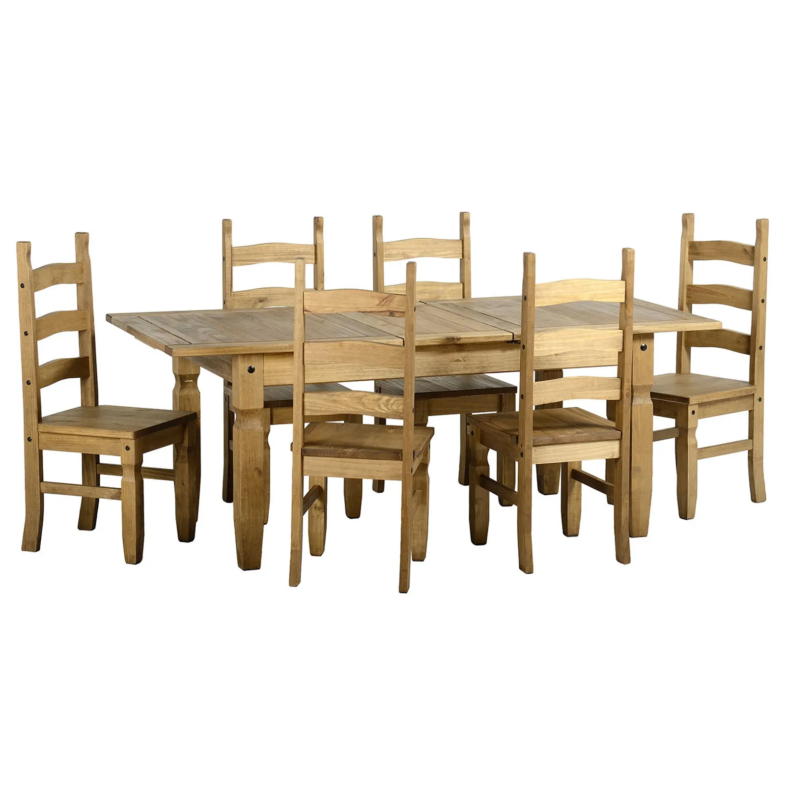 Corona Extending 6 Seater Dining Set Natural
