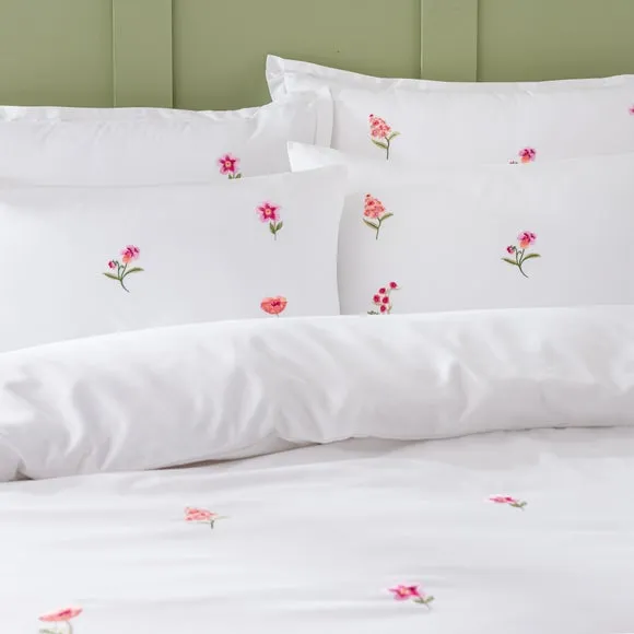 Rosetta Floral Embroidery Duvet Cover & Pillowcase Set 2