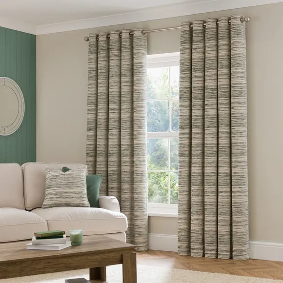 Brancaster Chenille Eyelet Curtains 2