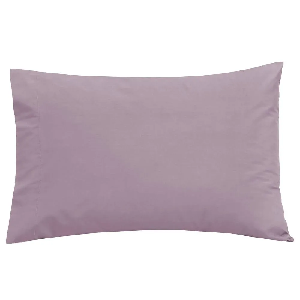 Smart Living Polycotton Bed Linen Luxury Fitted Bedsheet or Pillowcase Pair NonIron in Purple 2