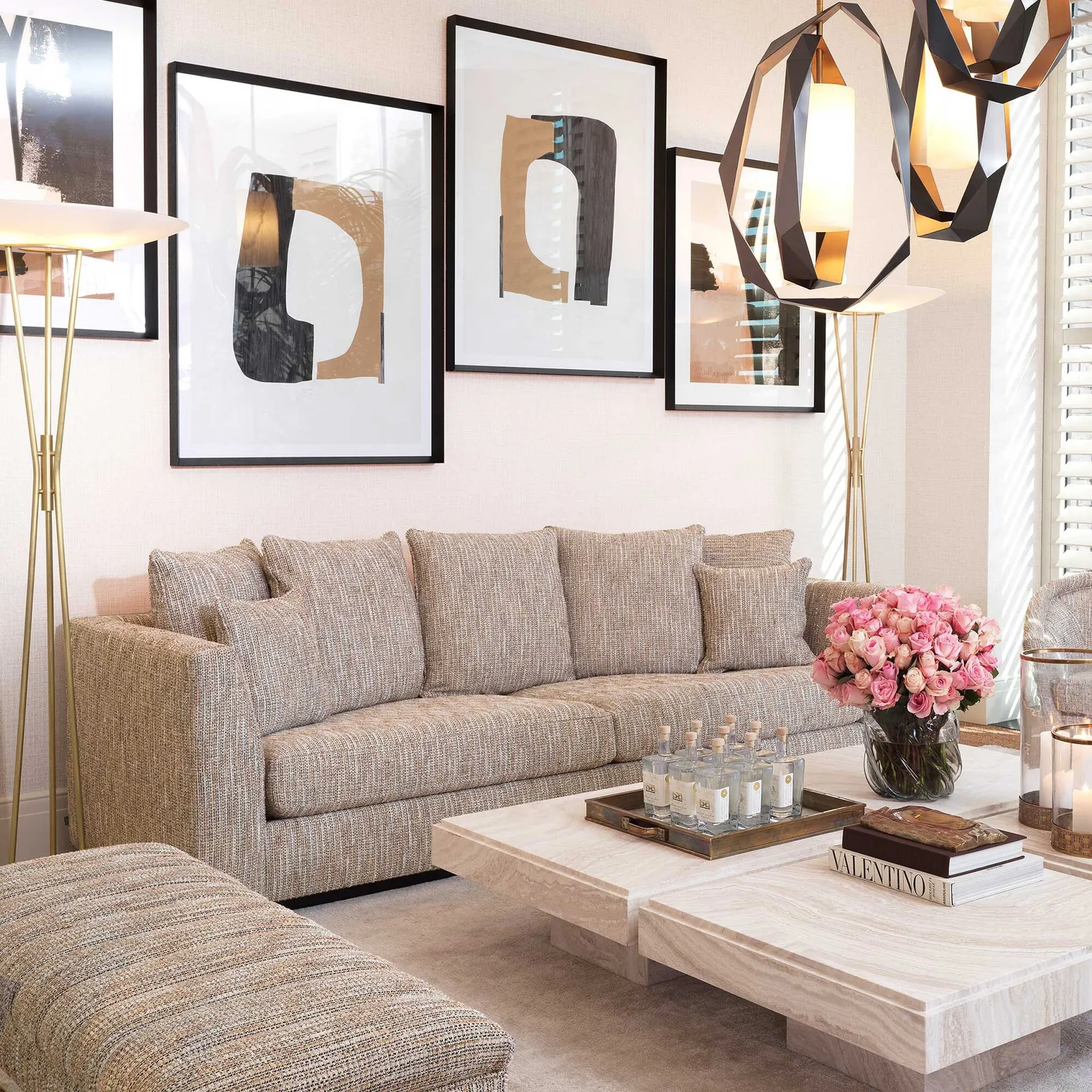 Eichholtz Taylor Mademoiselle Sofa Beige, Neutral Fabric | Barker & Stonehouse 2