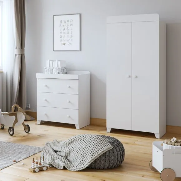 Little Acorns Classic 3 Drawer Chest and Wardrobe Nursery Set
