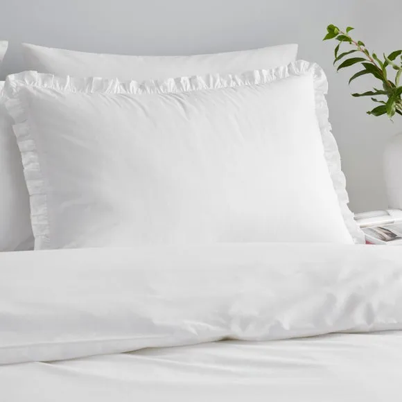 Pure Cotton Frilled 100% Cotton Duvet Cover & Pillowcase Set 2