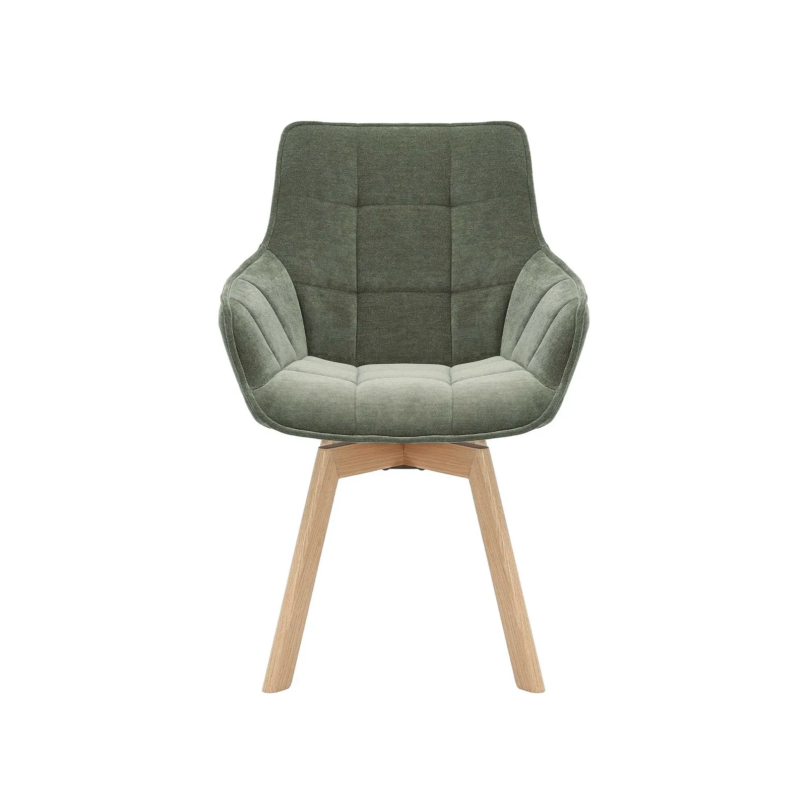 Jasper Dining Armchair With 360 Swivel, Green Fabric | Barker & Stonehouse 2