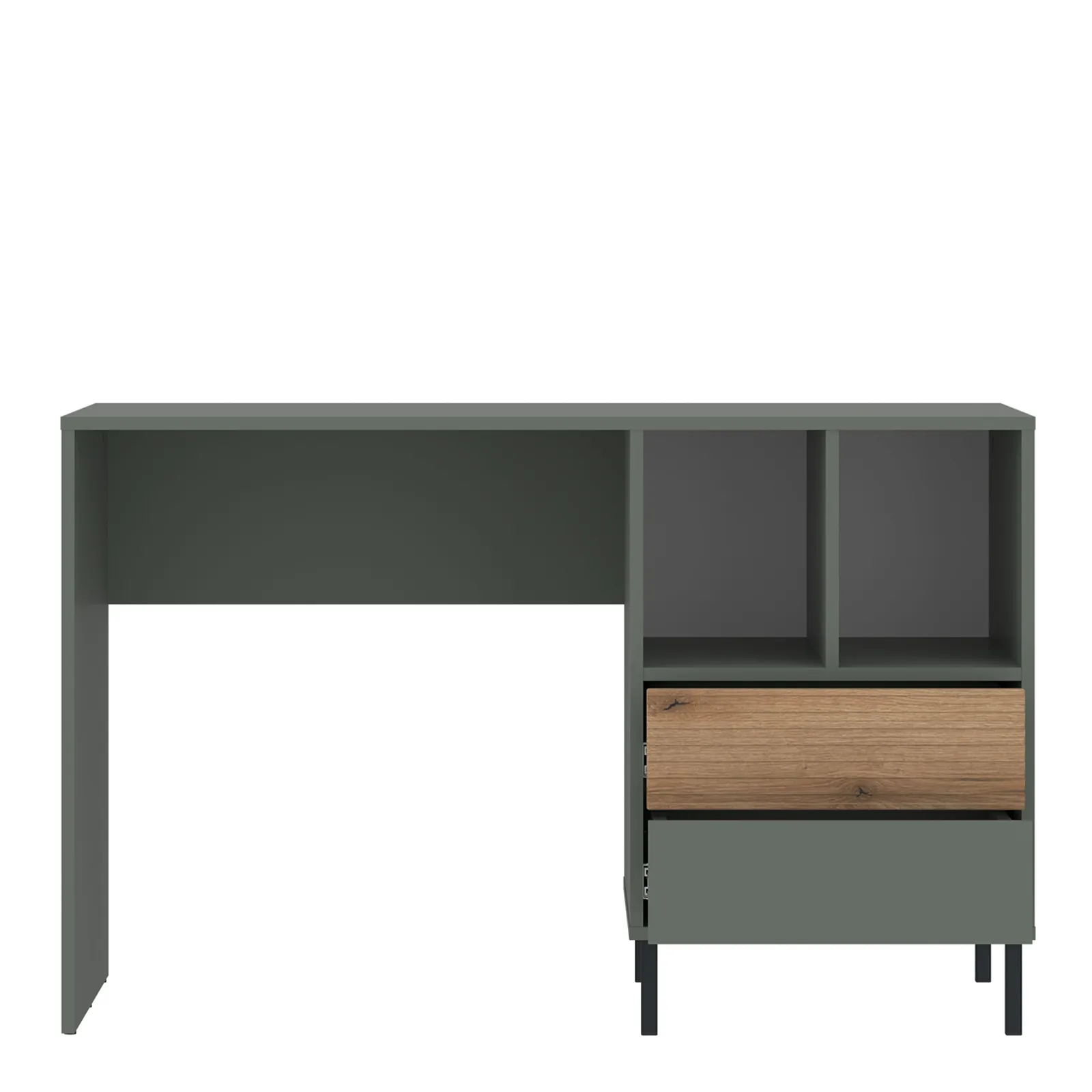 Furniture To Go Darwin Desk 2 Drawer in Green/Oak in Green 2