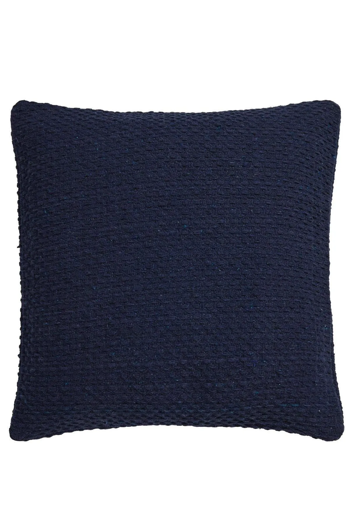 Drift Home 'Hayden' Filled 100% Cotton Basket Weave Cushion in Navy
