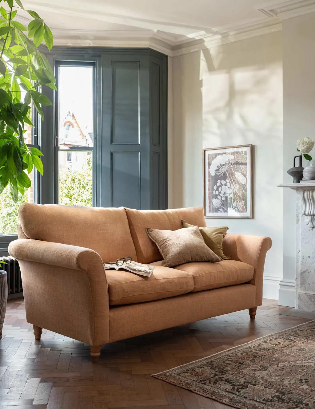 BARKER AND STONEHOUSE Amelie Fabric Large 3 Seater Sofa Camel