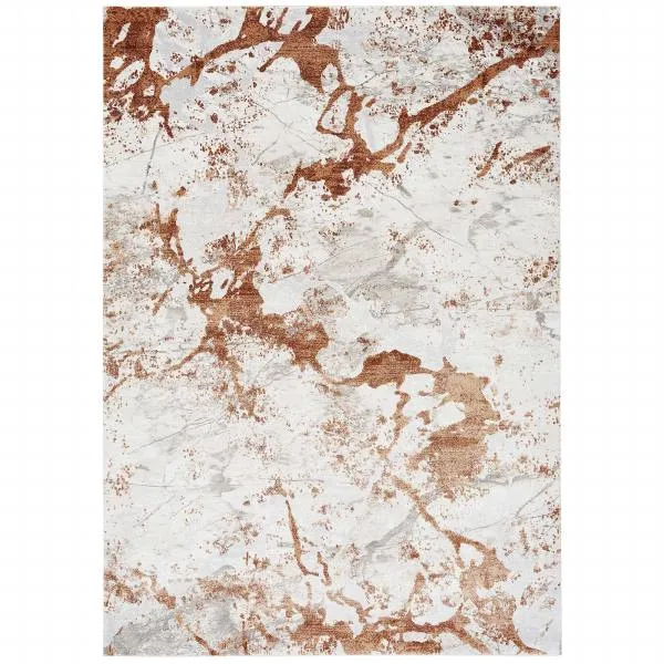 Astral Rug In Terracotta - 8mm Pile - 100% Acrylic - Machine Woven In Turkey - W120 x D180cm