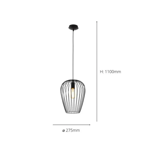 EGLO Newton Vintage Hanging Caged Pendant Light 3