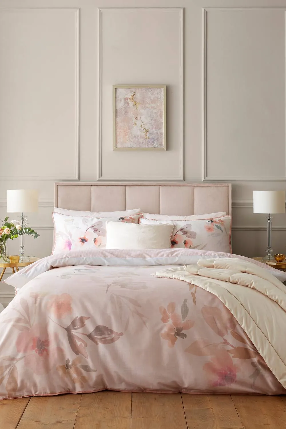 Appletree 'Harlan' Velvet Bedspread in Cream 5