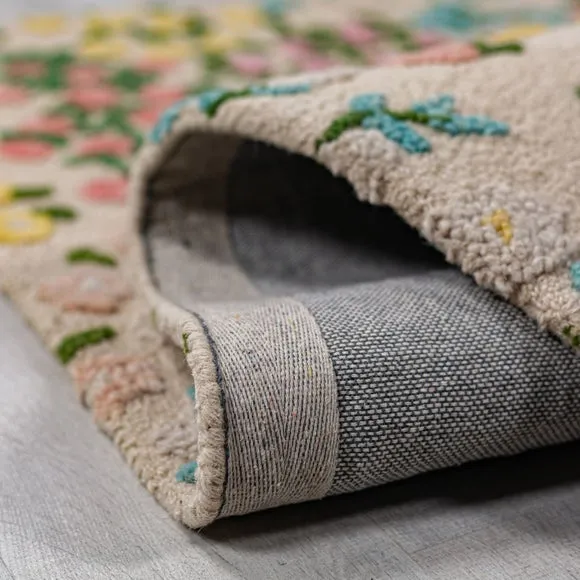 Country Garden Floral Wool Rug 3