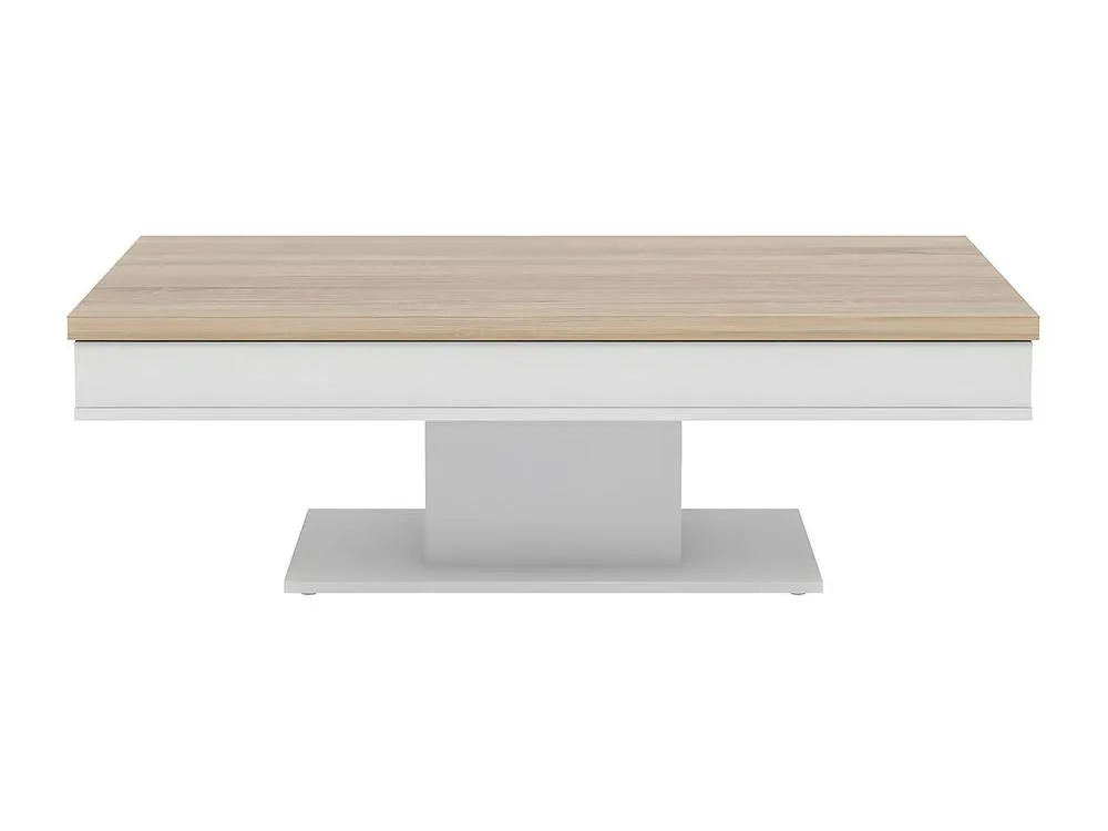 Vente-unique Coffee Table With Storage - White - Oak Effect Tabletop - ASTULIA in Light Oak 5