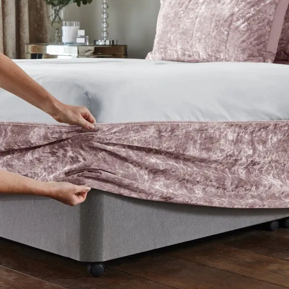 Catherine Lansfield Crushed Velvet Divan Base Bed Wrap 4