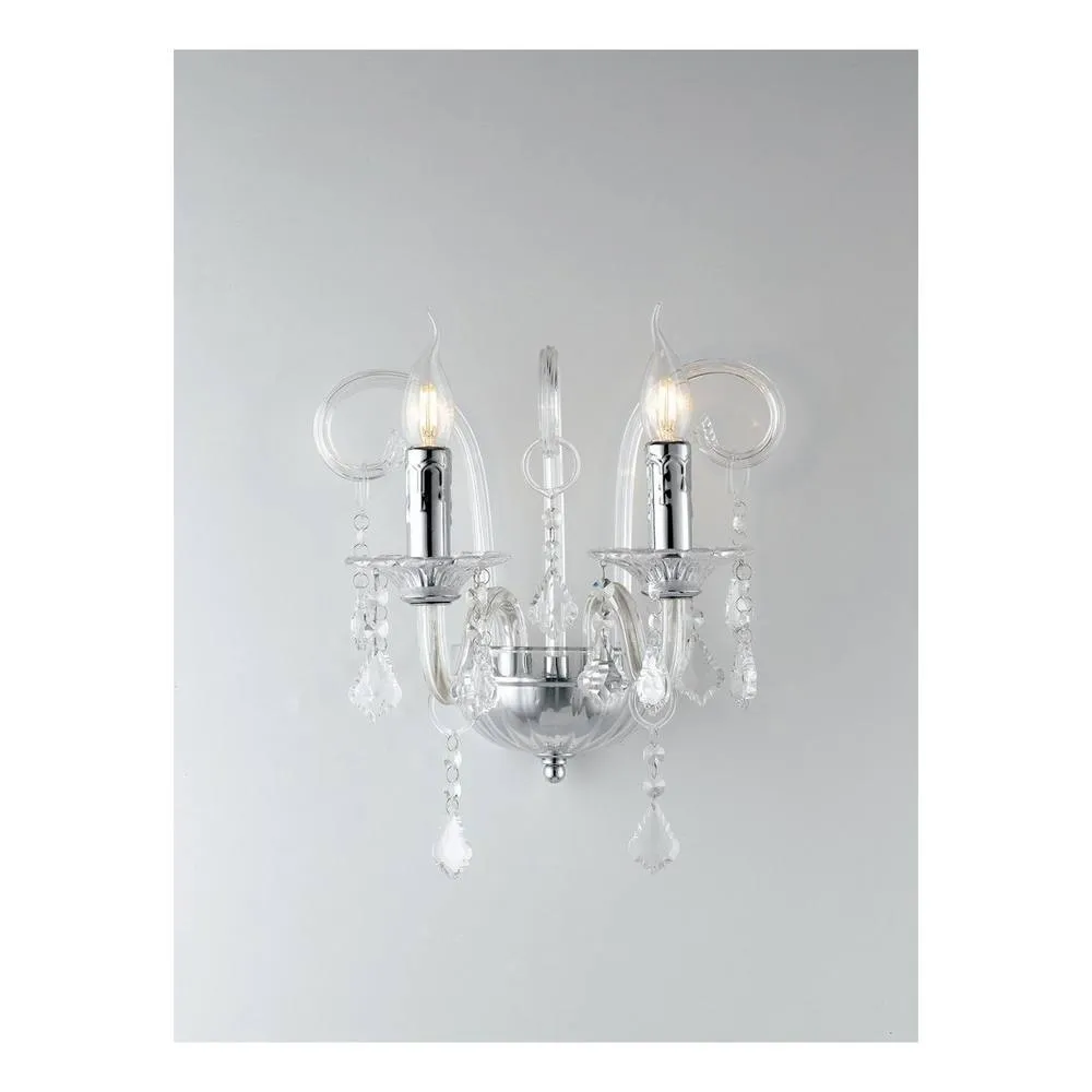 Netlighting Wall Light Chrome Crystal 32x30x22cm in Silver 2