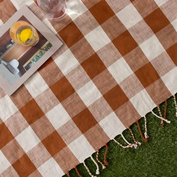 Yard Chesil Check Cotton Throw Blanket 130cm x 170cm 5