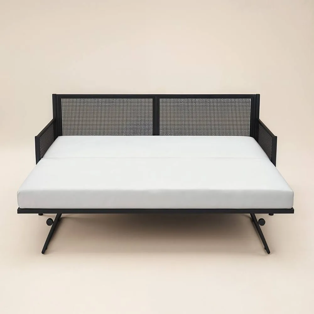 Flair Clay Metal Daybed with Trundle in Black 5