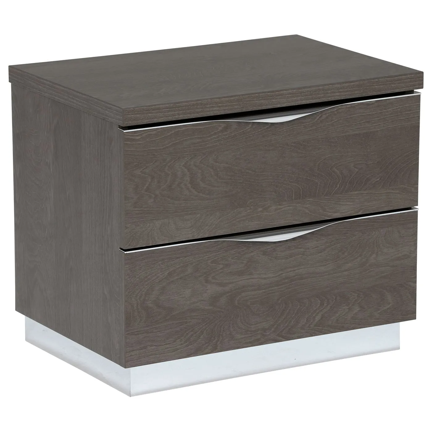 Lutyen Small Bedside Table, Grey and Taupe