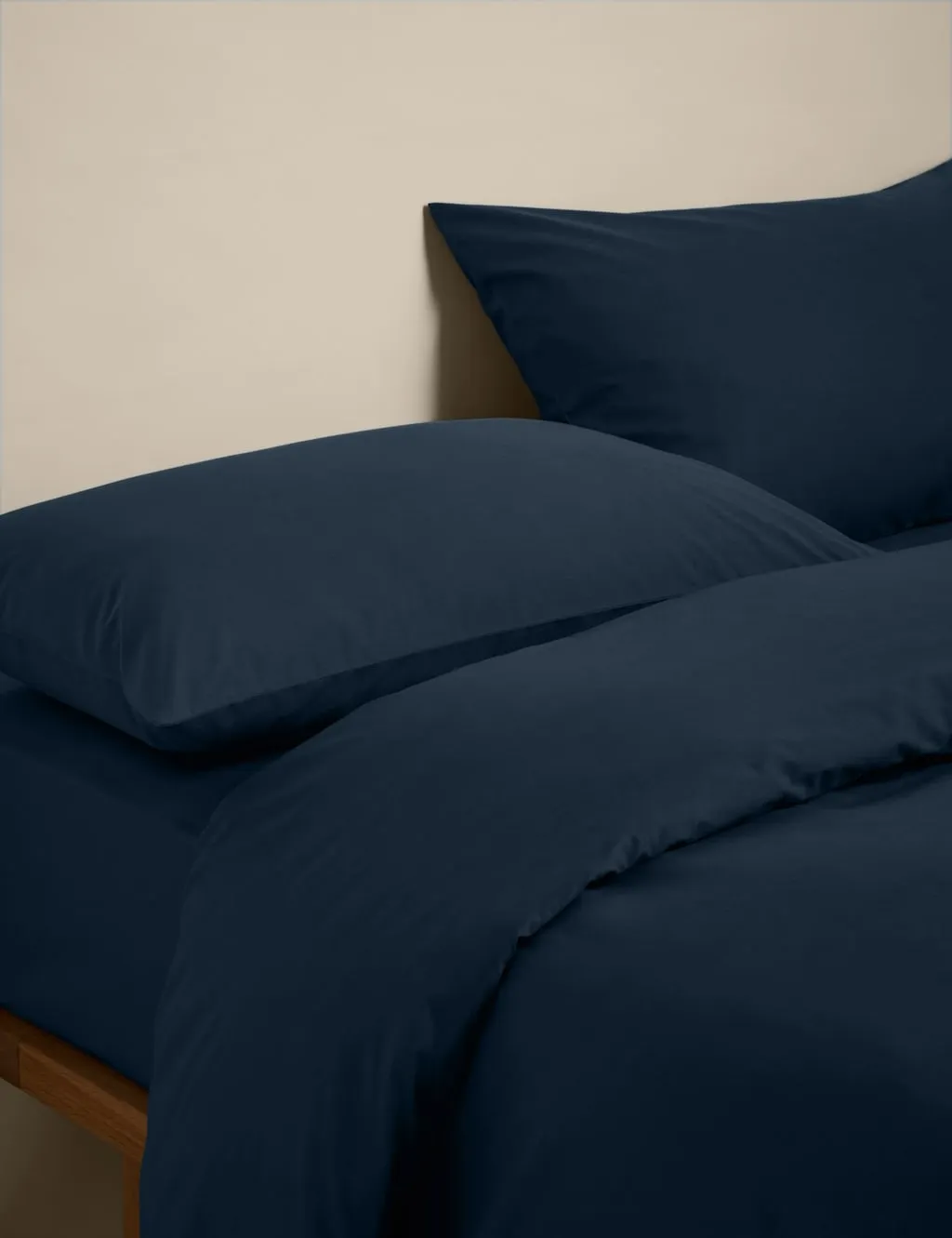 M&S Cotton Rich Bedding Set Navy