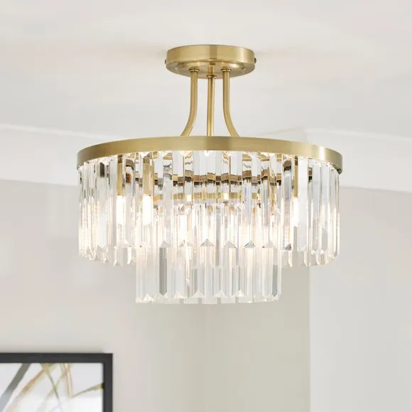 Audra 3 Light Semi Flush Ceiling Light 1