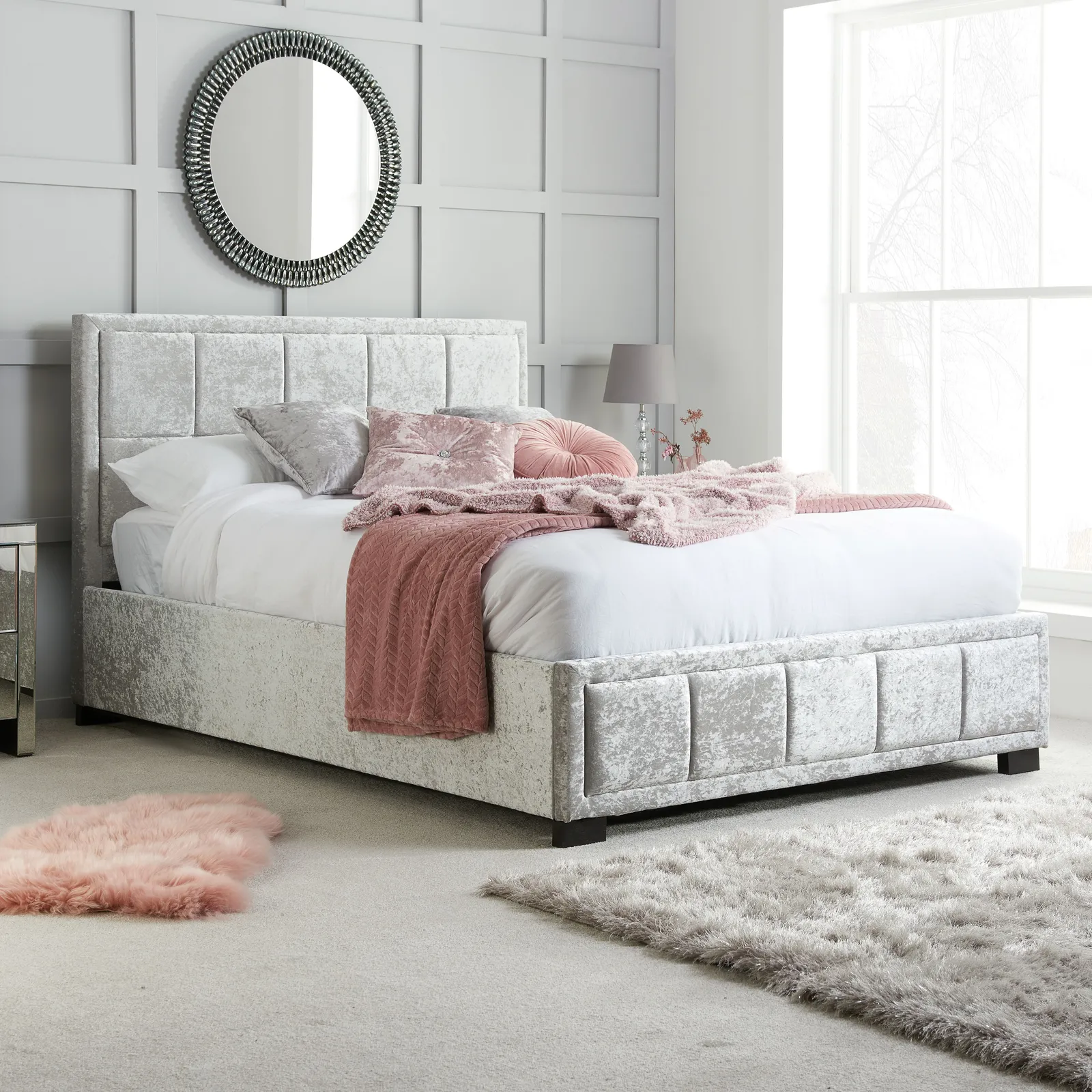 Birlea Hannover Bed in Metallic Silver 1