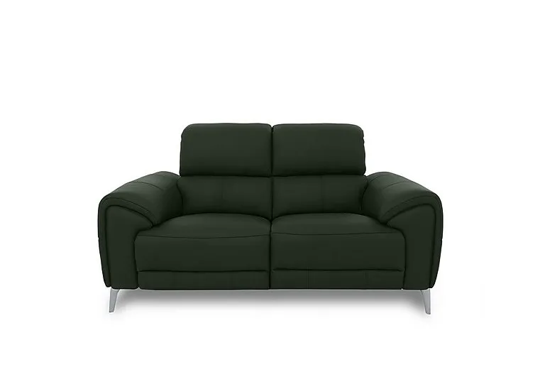 Vino Leather 2 Seater Sofa - Oslo Pine