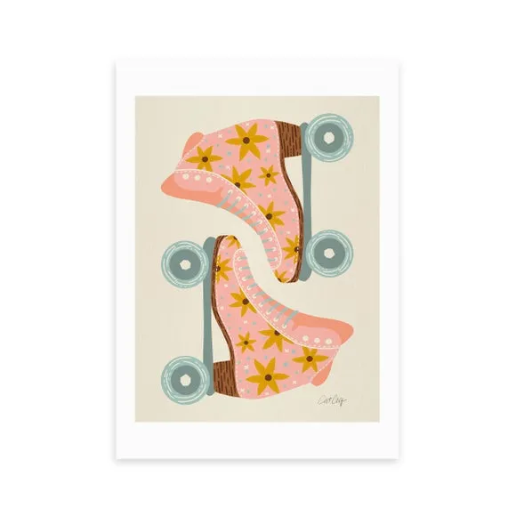 East End Prints Retro Rollerskates Print 2