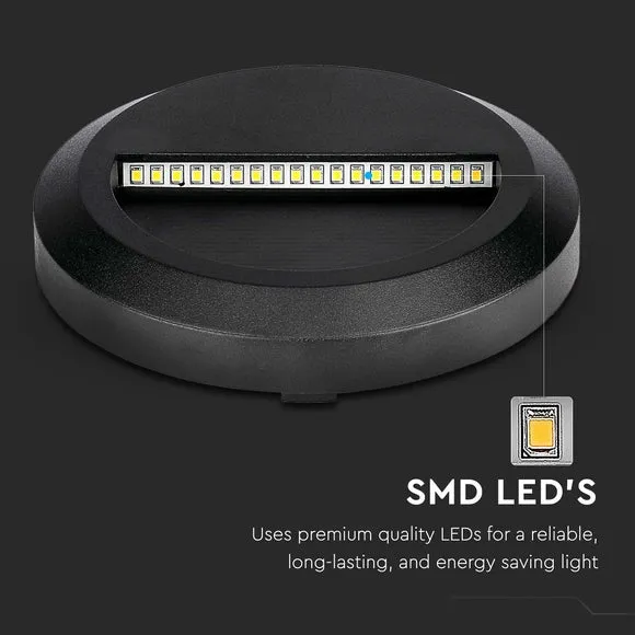 Set of 4 V-TAC 2W Indoor Outdoor Round Step Lights 3