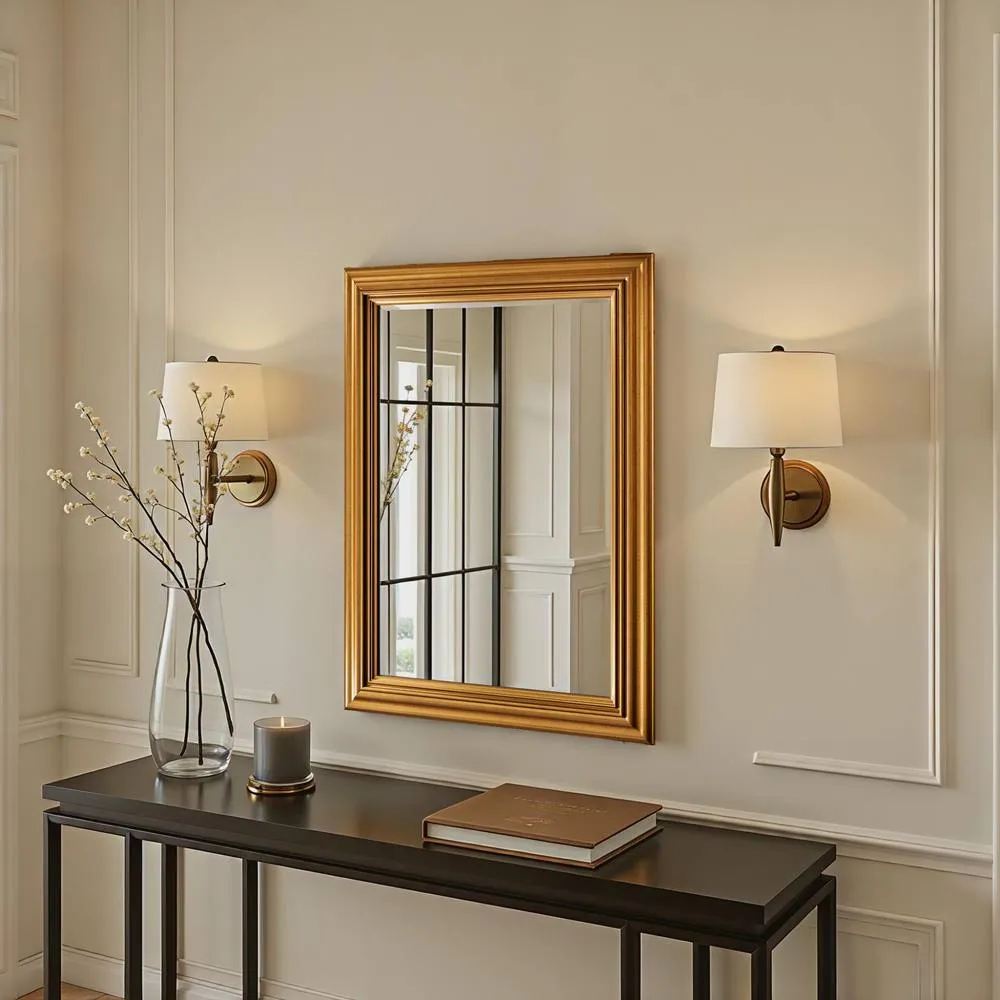 Yearn Mirrors Contemporary Gold Framed Bevelled Mirror 3