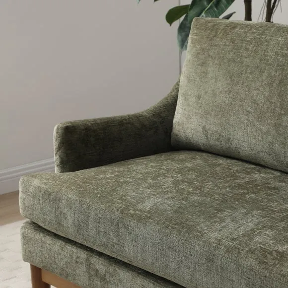 Zella Olive Chenille 2 Seater Sofa 3