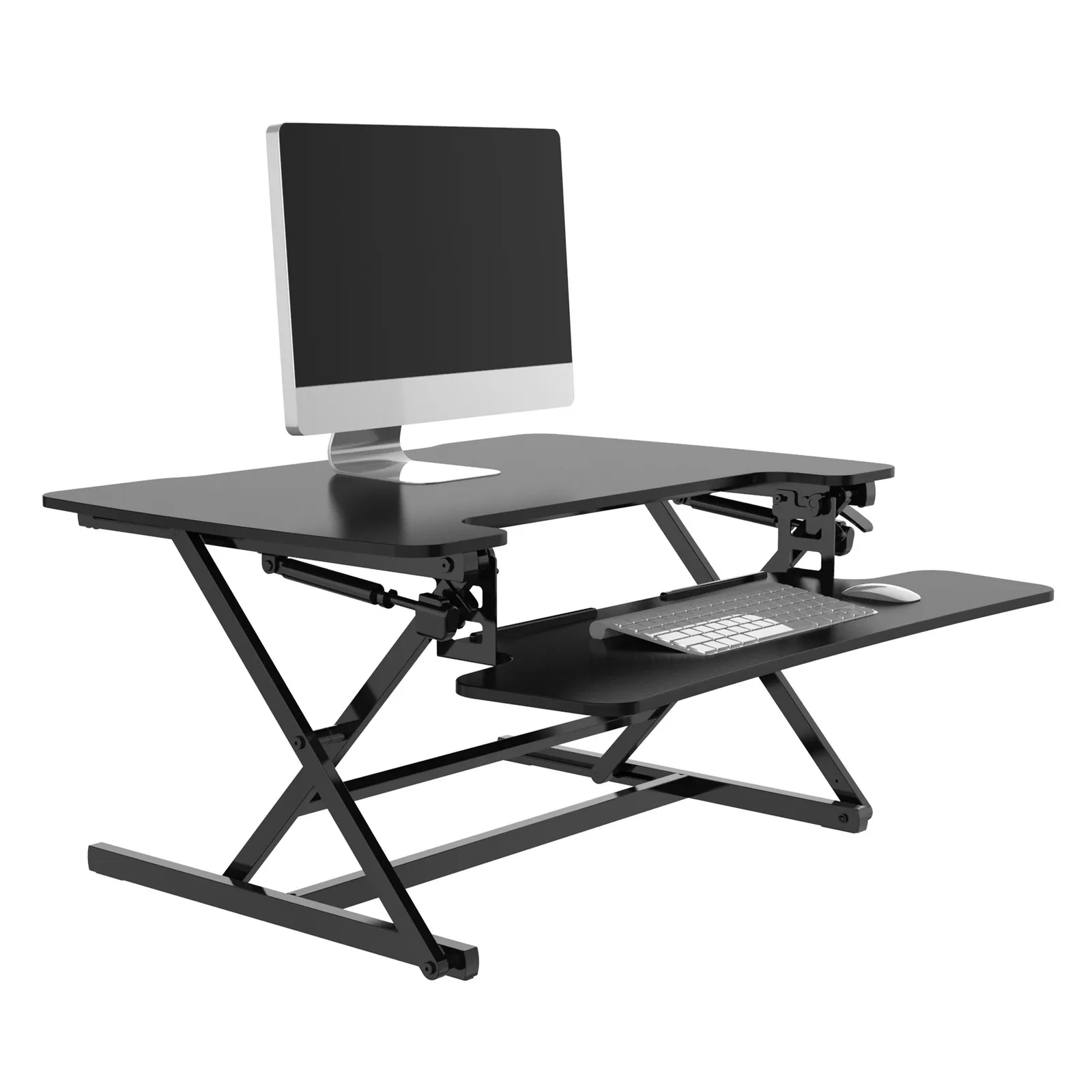 Height Adjustable Desk Riser Black