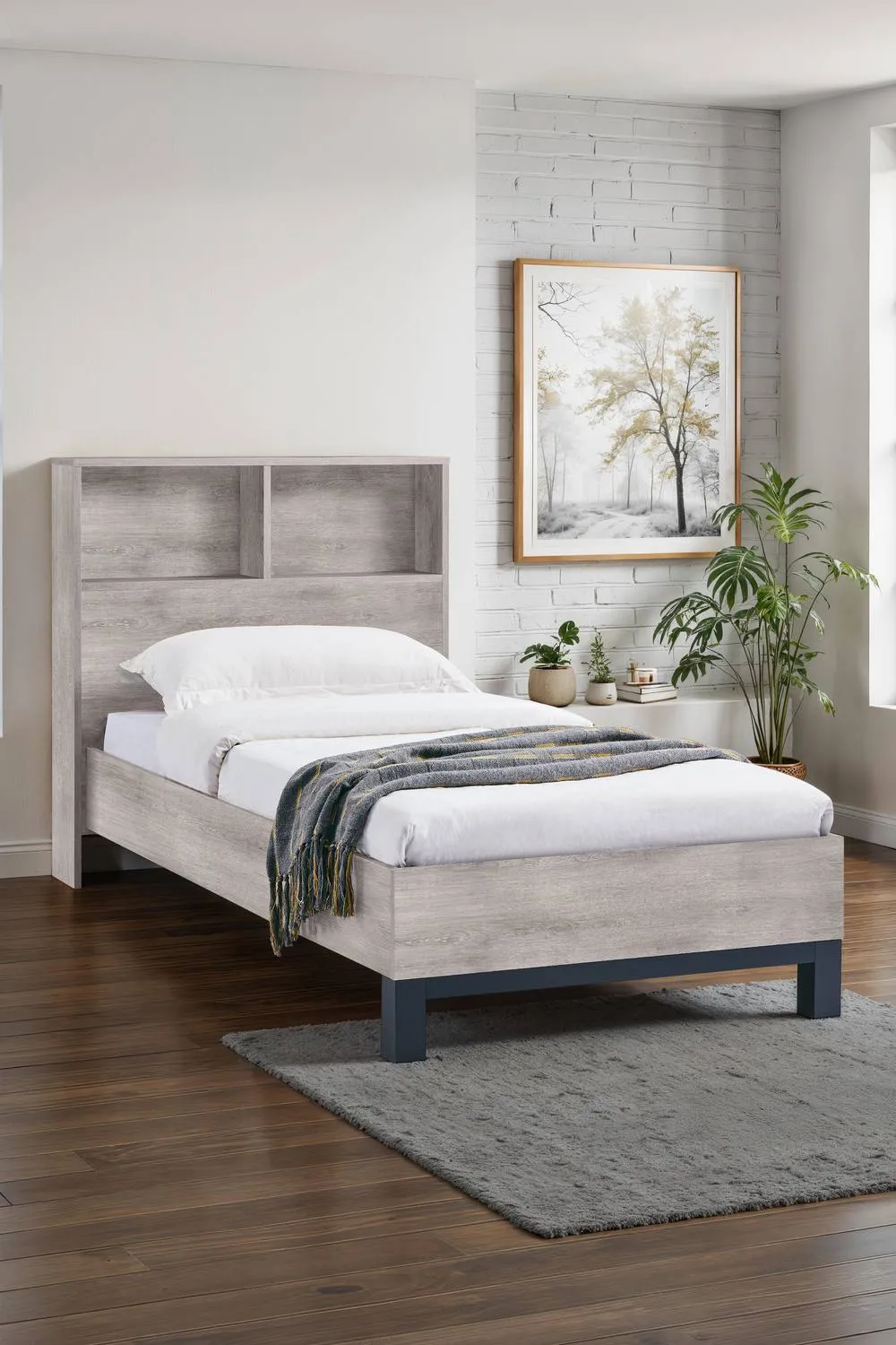 Julian Bowen Bali Bookcase Bed in Grey