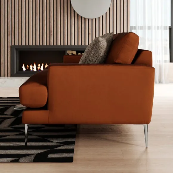 Lawson Matte Plush Velvet 3 Seater Sofa 2