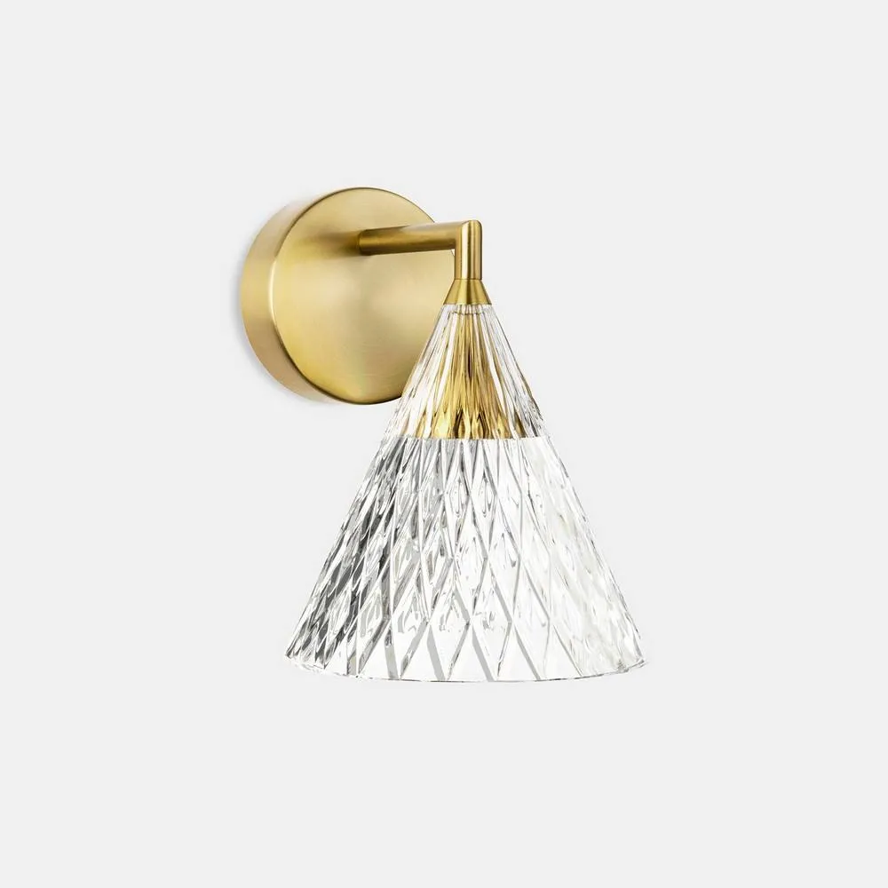 Netlighting Veneto LED Glass Dome Shade Gold IP20 6.7W 2700K