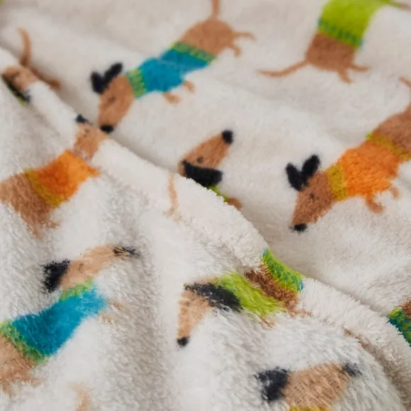 Sam the Sausage Dog Throw Blanket 130cm x 170cm 2