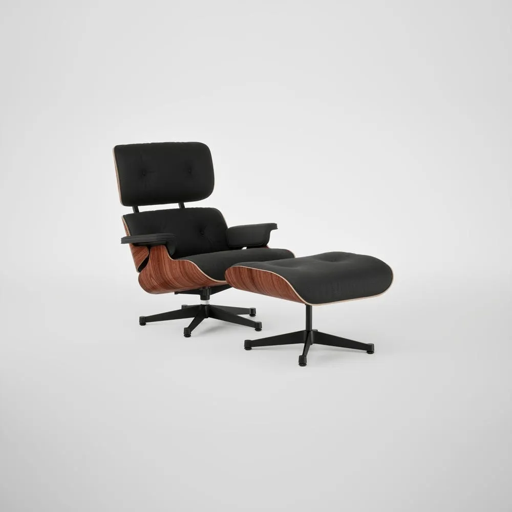 Vitra Eames Lounge Chair & Ottoman Santos Palisander Contemporary L50 67 Asphalt Black Base 05 1