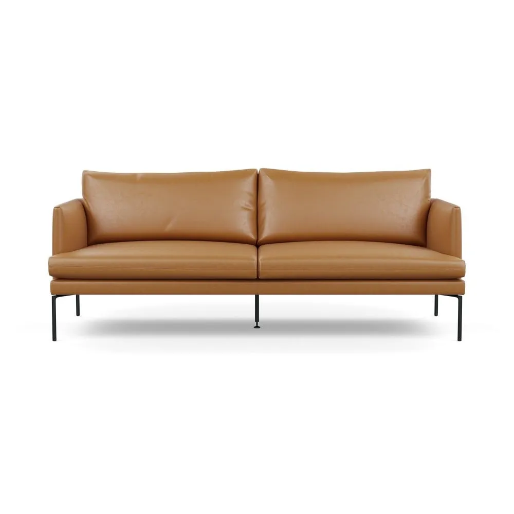 Heal's Matera 3 Seater Sofa Daino Leather Parchment 2