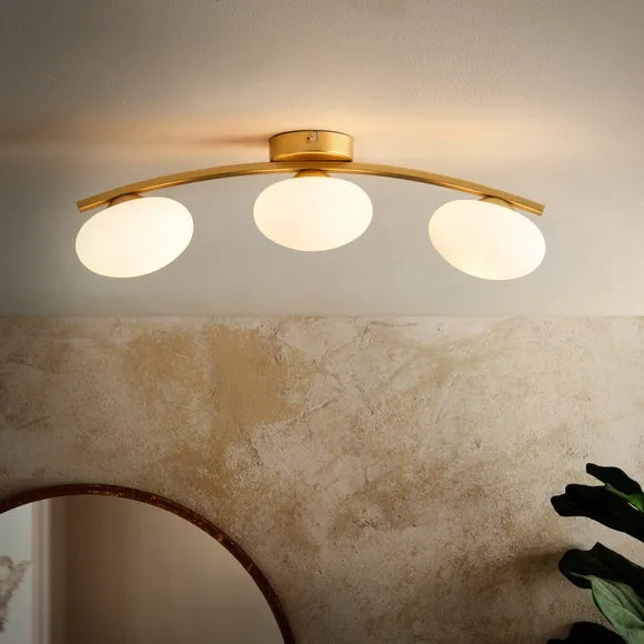 Yonah 3 Light Semi Flush Bar Ceiling Light 2