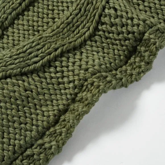 Cable Knit Throw Blanket 130cm x 180cm 5