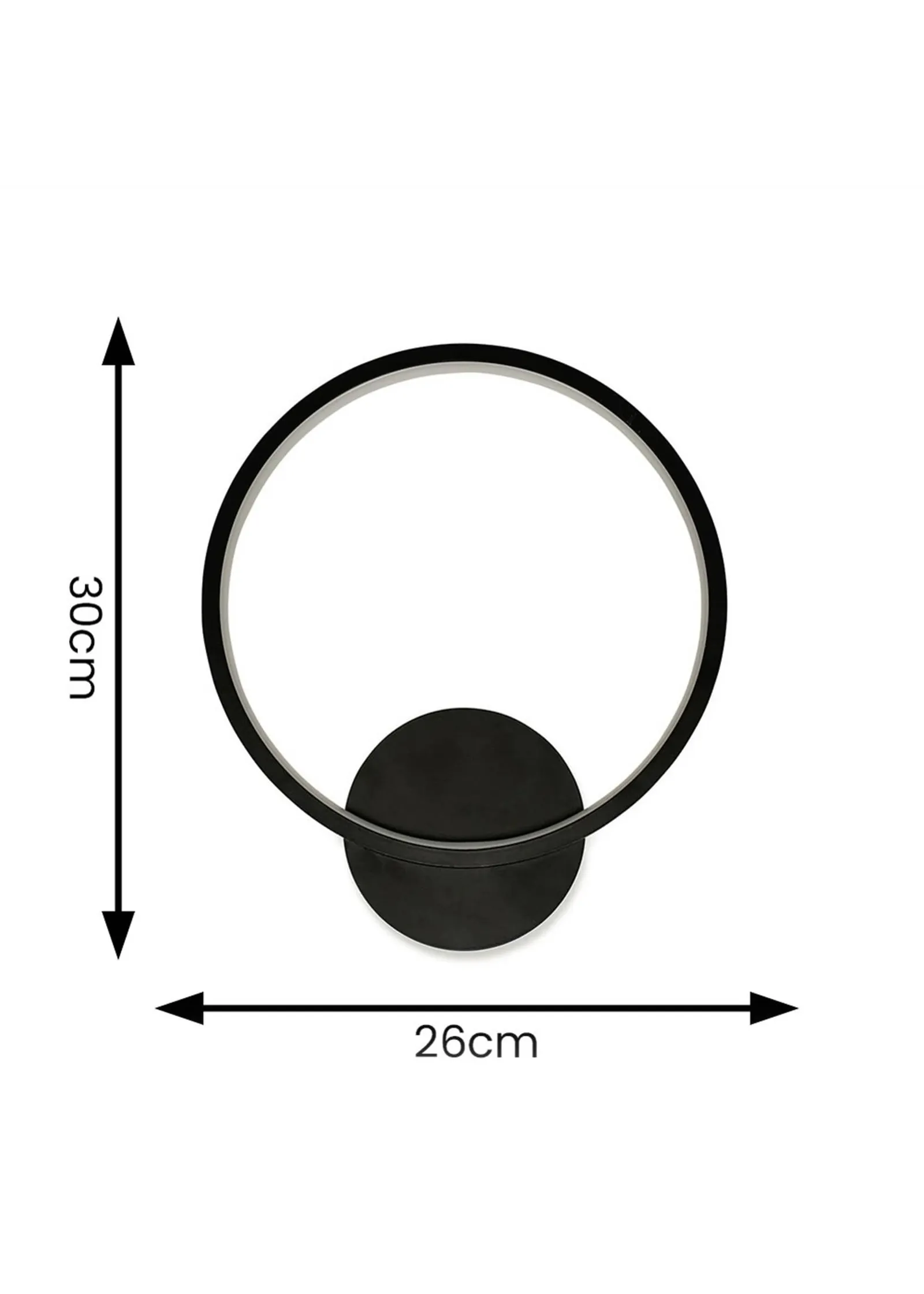 ValueLights Infinity Matte Black Loop Integrated LED Wall Lamp Light 6