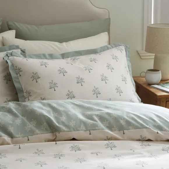 Emily Bond Dapplewood Trees 100% Cotton Duvet Cover & Pillowcase Set 5