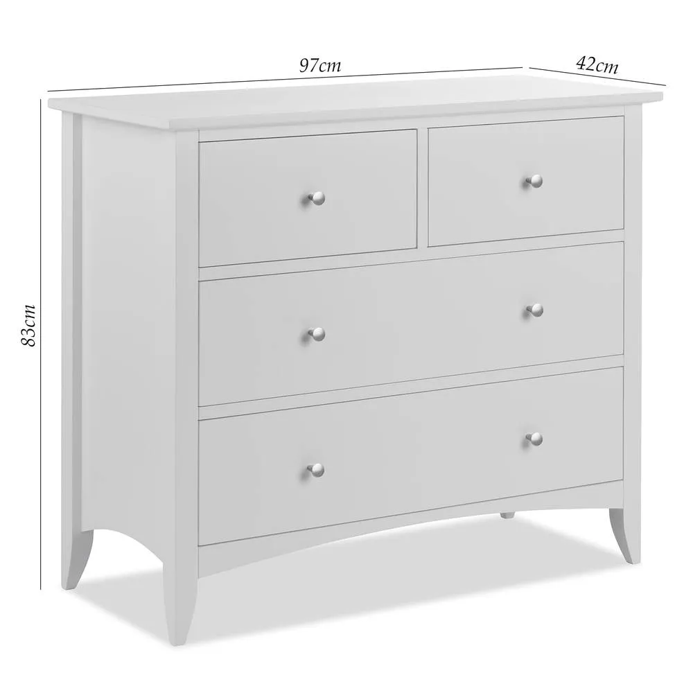 Statement Furniture Edward Hopper 2 Over 2 Chest of Drawers in White 6