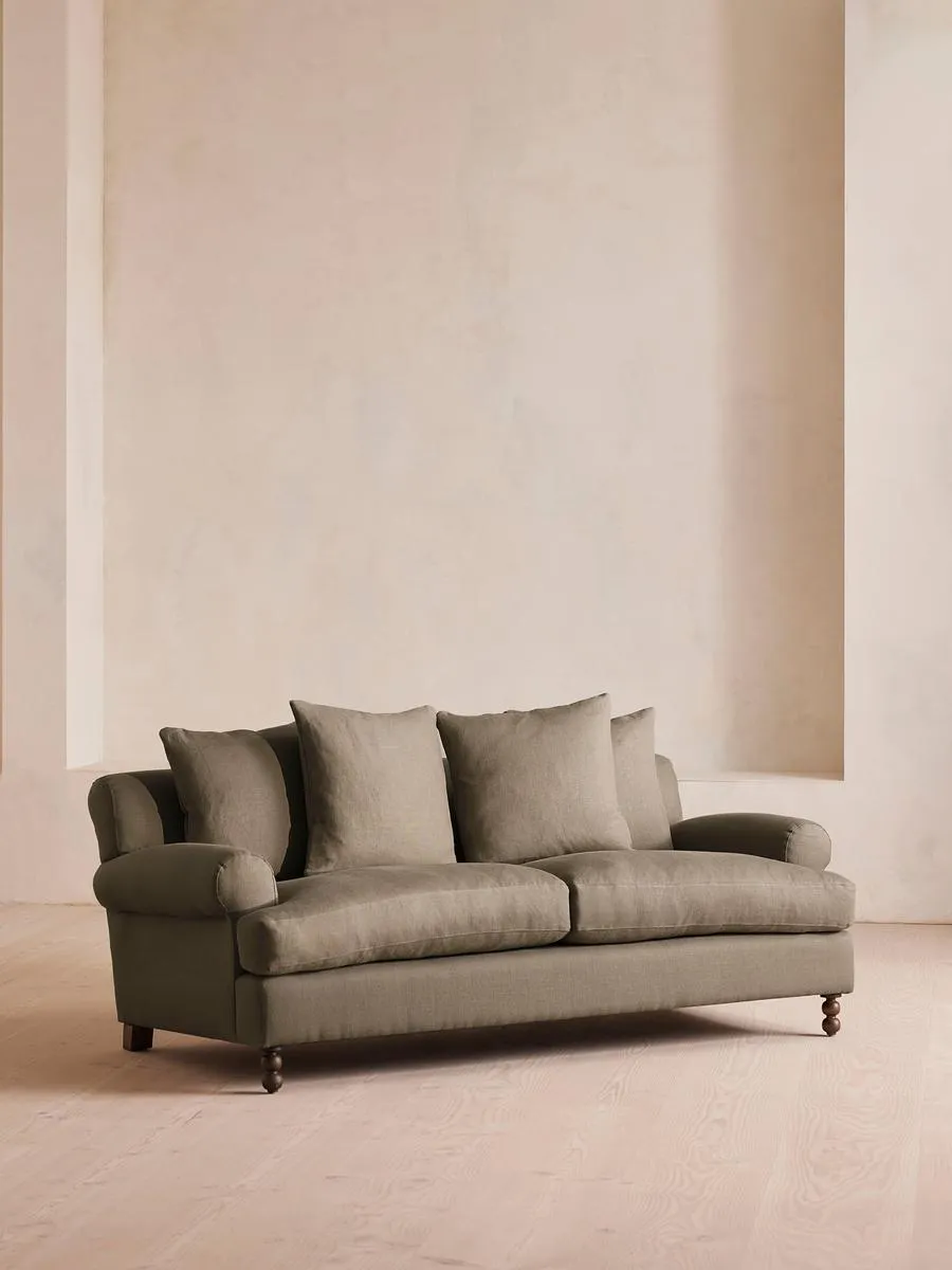 Audrey Two Seater, Sofa, Linen, Mushroom